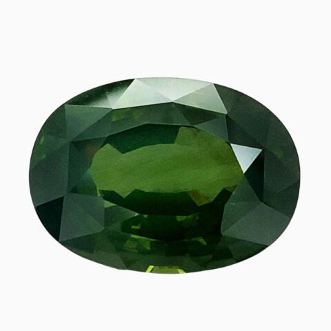 Natural rare vivid green zircon gemstone