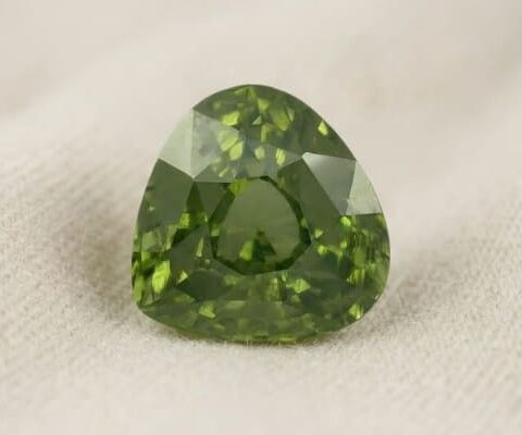 Pear Natural Green Zircon