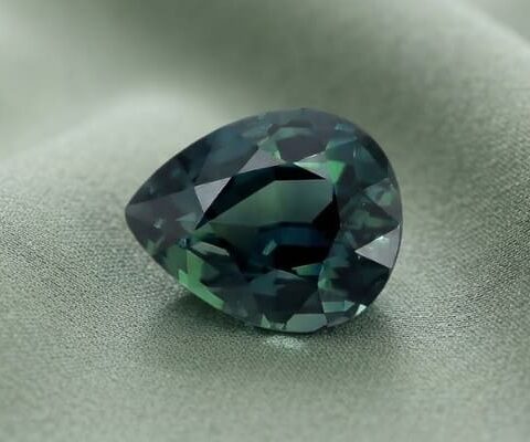 Heated Teal Green-Blue Sapphire