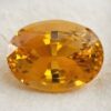 Natural honey zircon oval cut gemstone, front view
