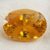 Natural honey zircon oval cut gemstone, front view