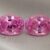 Natural pink sapphire matching pair, oval cut front view