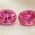 Natural pink gemstone matching pair, oval cut front view