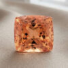 Natural imperial topaz gemstone, cushion cut front view