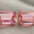 Natural pink Imperial Topaz matching pair emerald cut gemstones