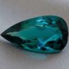 Natural blue Tourmaline pear cut gemstone front view