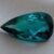 Natural blue Tourmaline pear cut gemstone front view