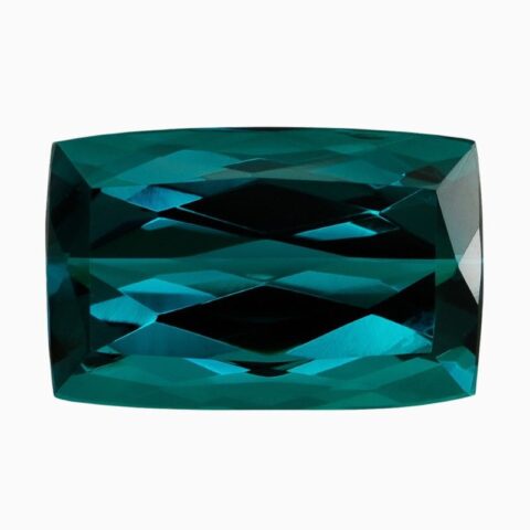 Natural deep blue indicolite tourmaline gemstone