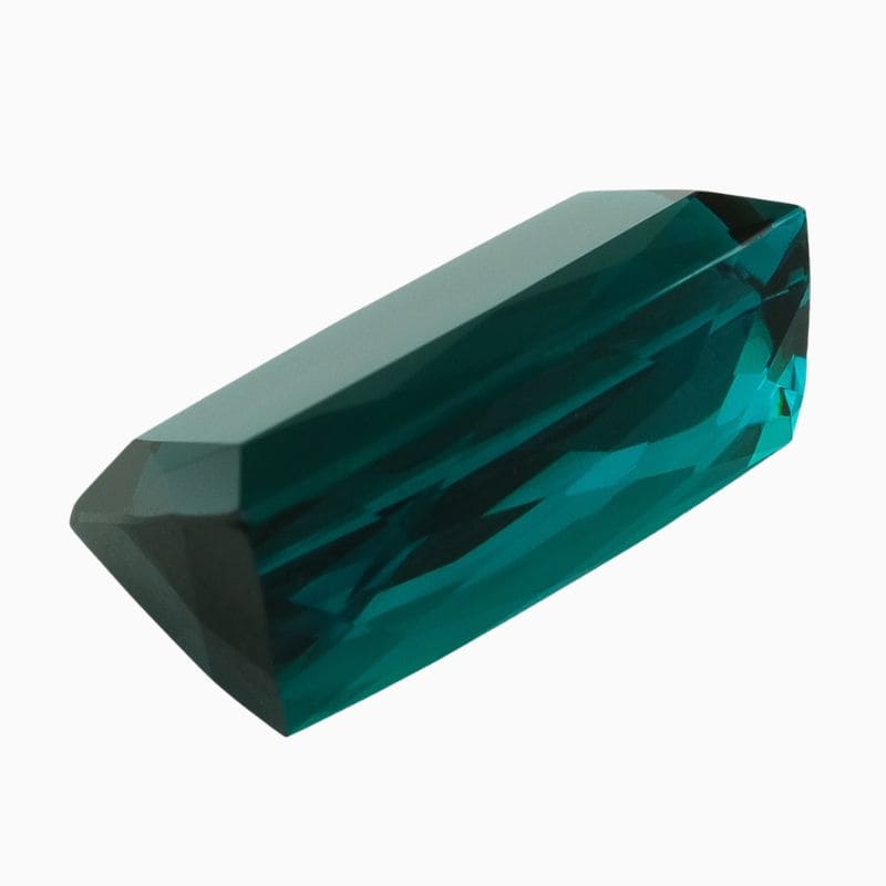 Natural deep blue indicolite tourmaline gemstone