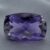 Natural Purple Iolite cushion cut gemstone front view
