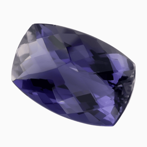 Natural rich purple iolite gemstone