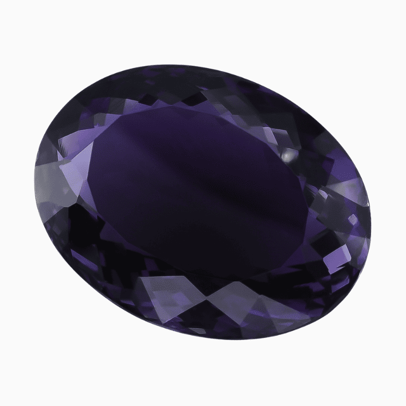 Natural vivid purple iolite gemstone