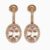Natural oval morganite diamond earrings