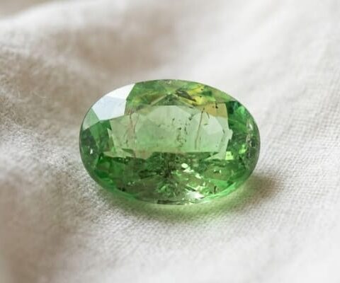 Modified Oval Yellowish-Green Mozambique Paraiba Tourmaline