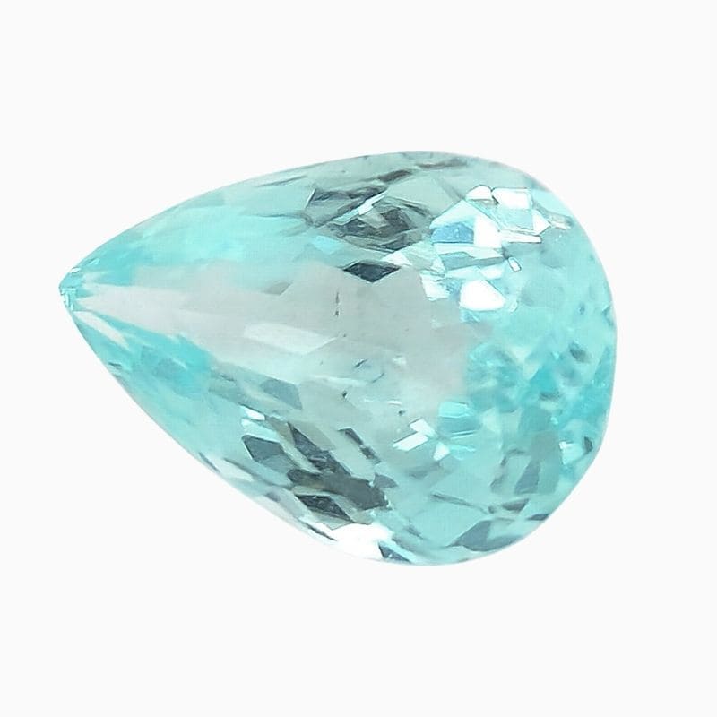 Natural greenish-blue mozambique paraiba tourmaline gemstone