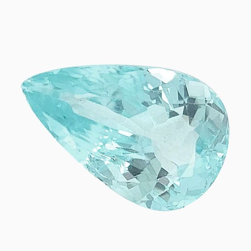Natural greenish-blue mozambique paraiba tourmaline gemstone