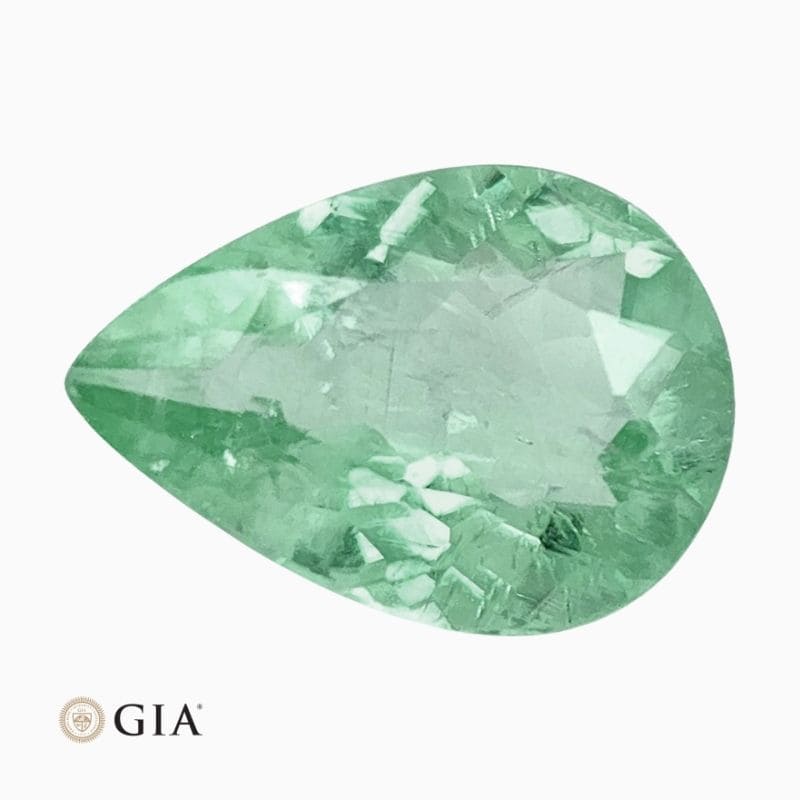 Natural bluish-green mozambique paraiba tourmaline gemstone
