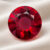 Natural Mozambique Ruby round cut red gemstone front view