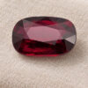 Natural Mozambique Ruby cushion cut deep red gemstone front view