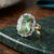 Cushion Namibian Tourmaline Diamond Ring
