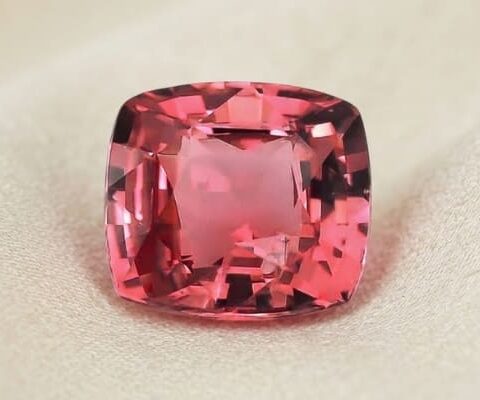 Tanzanian Cushion Neon Reddish-Pink Spinel