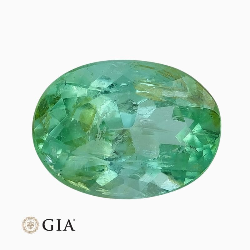 Natural green Paraiba tourmaline gemstone