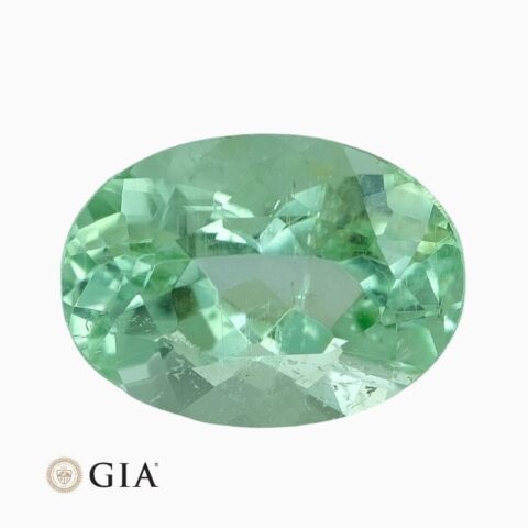 Natural neon green Paraiba tourmaline gemstone