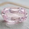 Natural oval peach sapphire gemstone top view