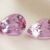 Natural pear cut pink kunzite gemstone pair top view