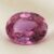 Natural oval pink sapphire gemstone top view