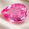 Natural pear cut pink sapphire gemstone top view
