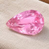 Natural pear cut pink sapphire gemstone top view