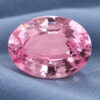Natural oval pink sapphire gemstone top view