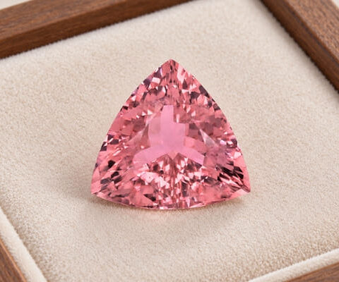 Large Triangular Fuchsia Pink Tourmaline