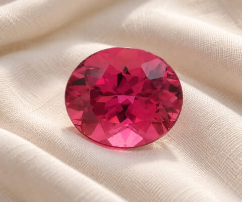 Oval Deep Fuchsia Pink Tourmaline