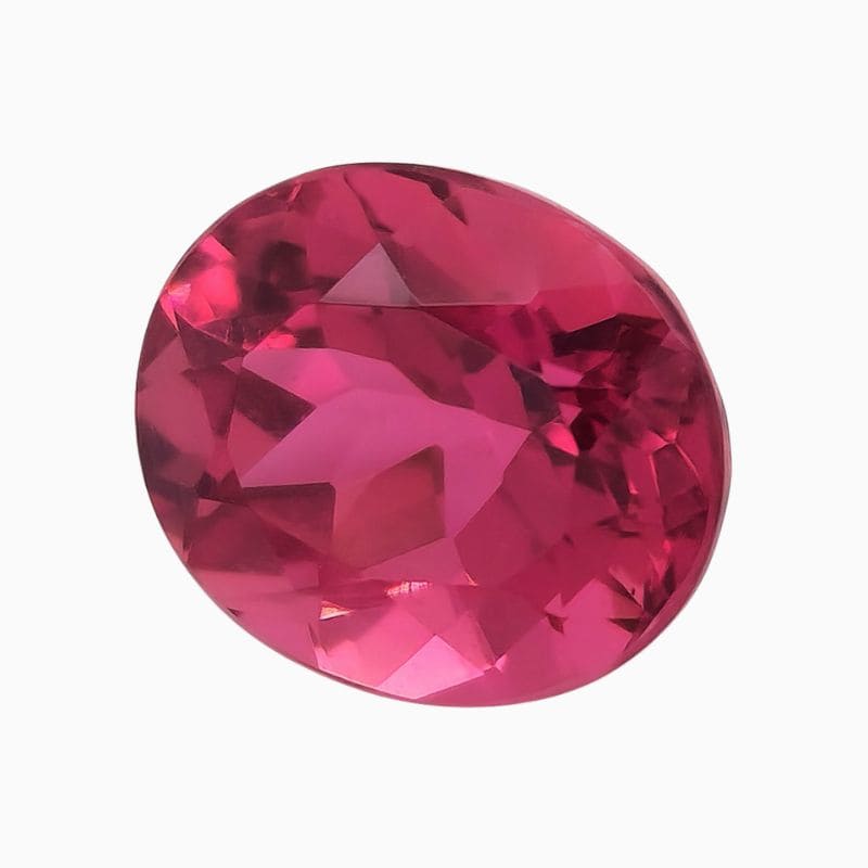 Natural deep fuchsia pink tourmaline gemstone