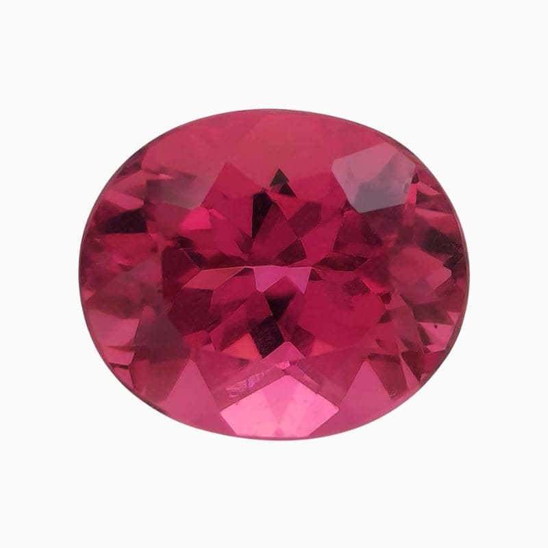 Natural deep fuchsia pink tourmaline gemstone