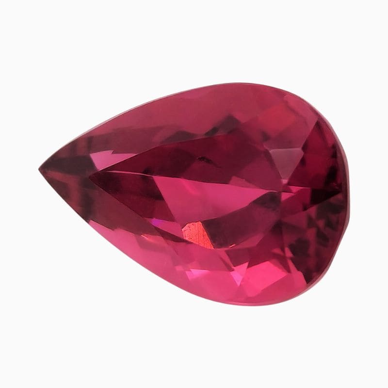 Natural vivid pink tourmaline gemstone