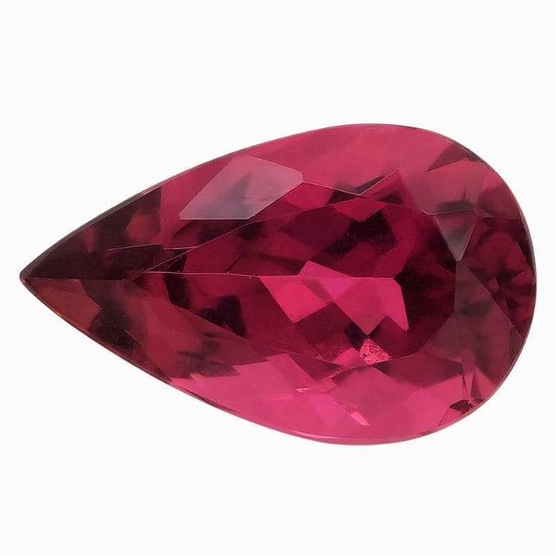 Natural vivid pink tourmaline gemstone