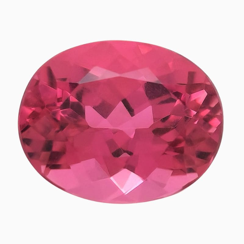 Natural rich pink tourmaline gemstone