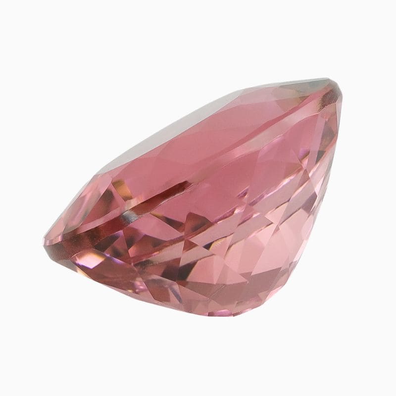 vivid pink oval tourmaline gemstone