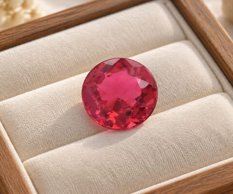 Round Sunset Pink Tourmaline