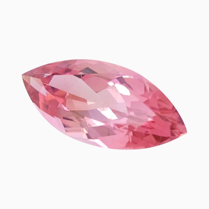 Natural reddish-pink tourmaline gemstone