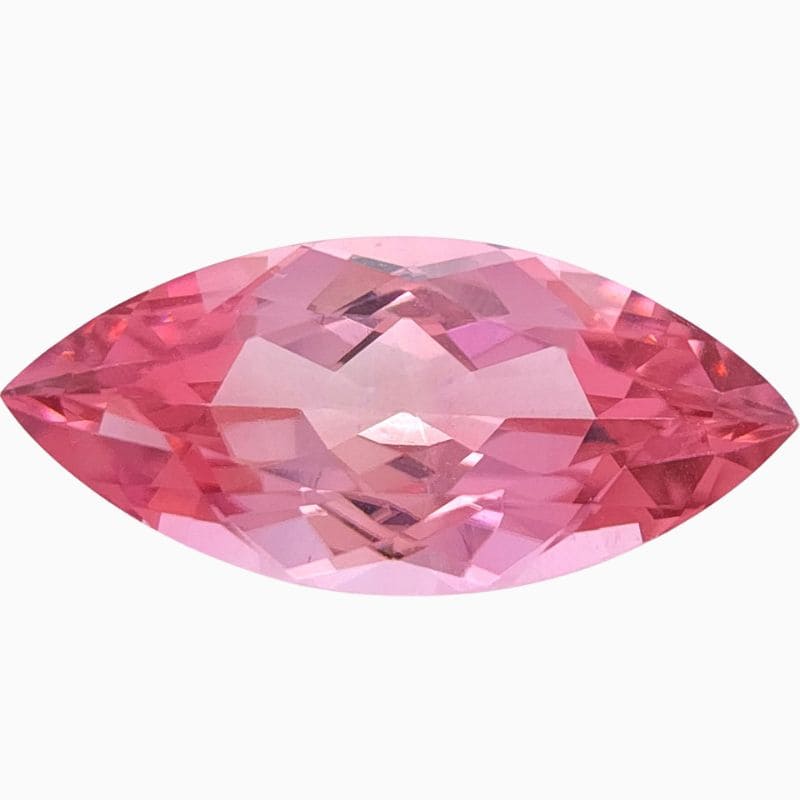 Natural reddish-pink tourmaline gemstone