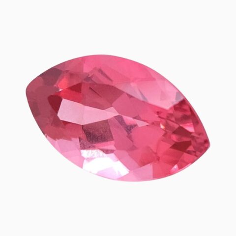 Natural orangy reddish-pink tourmaline gemstone