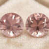 Round Pink Zircon Matching Pair