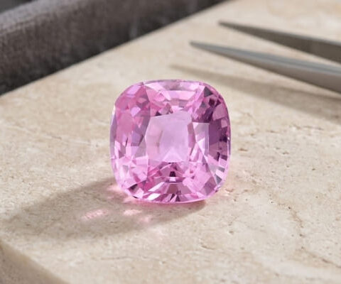 Natural Pinkish Purple Sapphire Cushion Cut Gemstone
