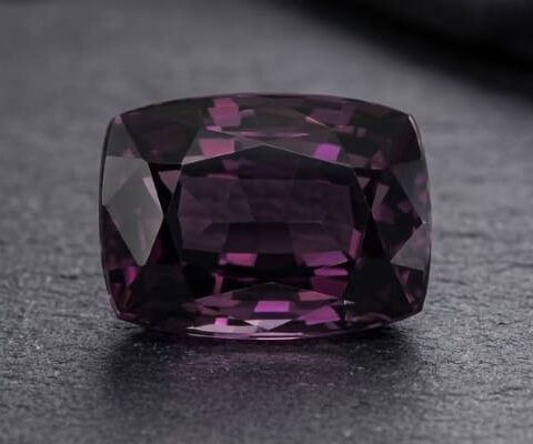Natural Deep Purple Pink Spinel Cushion Cut Gemstone