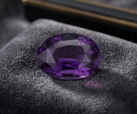 Natural Deep Purple Sapphire Oval Cut Gemstone