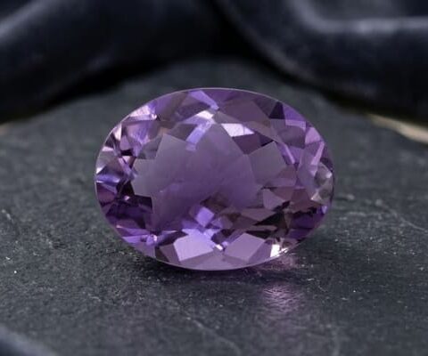 Natural Purple Scapolite Oval Cut Gemstone